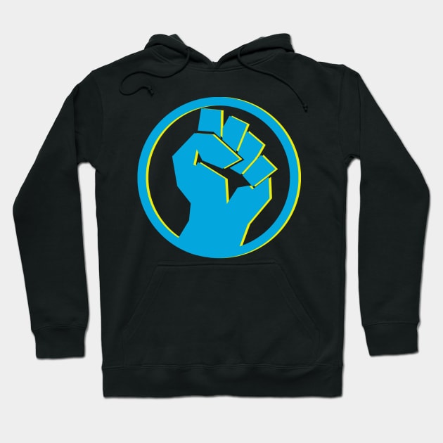 Ukraine Power Fist Hoodie by skittlemypony